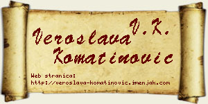 Veroslava Komatinović vizit kartica